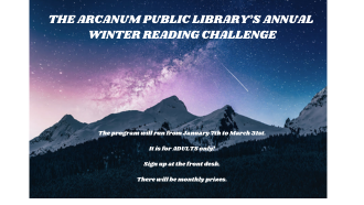 flyer for winter reading challenge