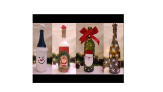 Painted wine bottles